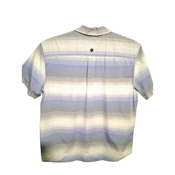 Prana Mens XL Tamrack Stripe Organic Cotton Grungecore Button up Stripe Shirt - Picture 4 of 9